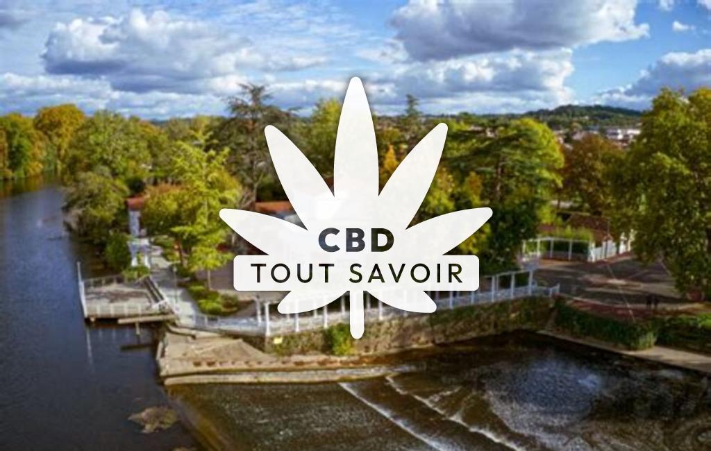 Village à Boulazac-Isle-Manoire avec feuille Cannabis CBD