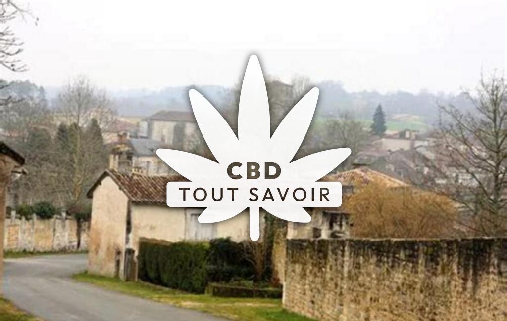 Village à La-Rochebeaucourt-Et-Argentine avec feuille Cannabis CBD