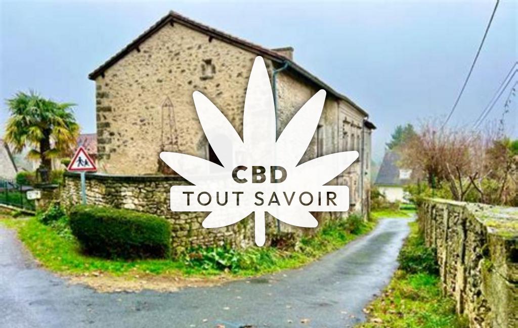 Village à Rudeau-Ladosse avec feuille Cannabis CBD