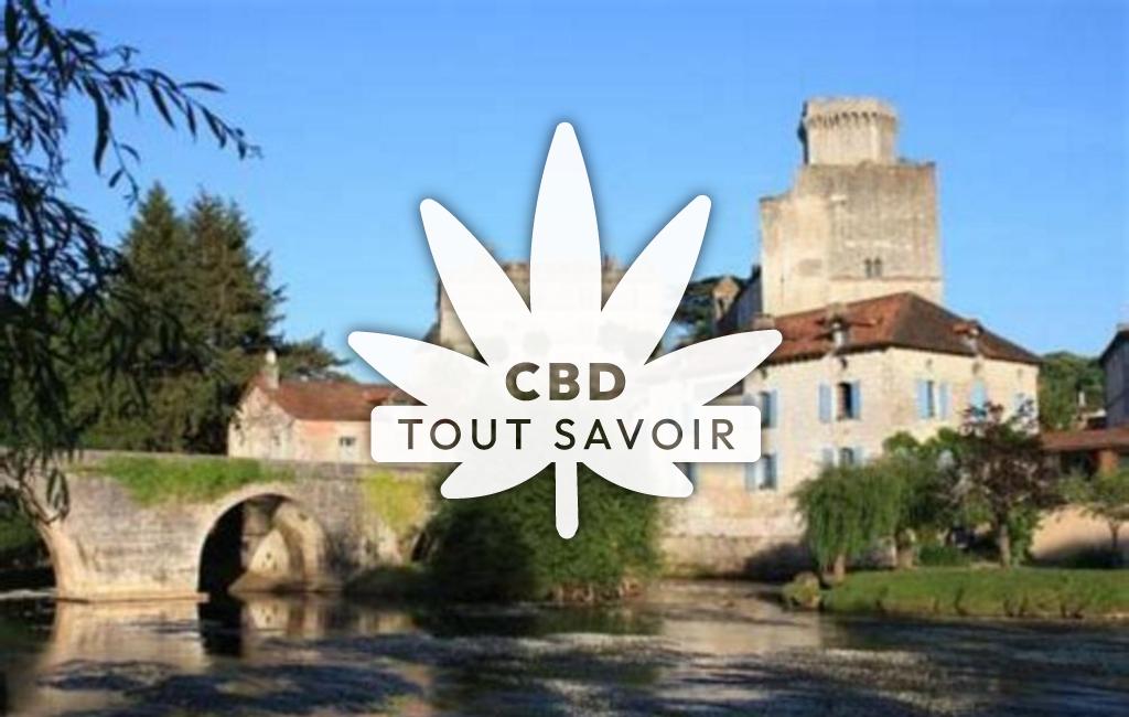 Village à Creyssac avec feuille Cannabis CBD