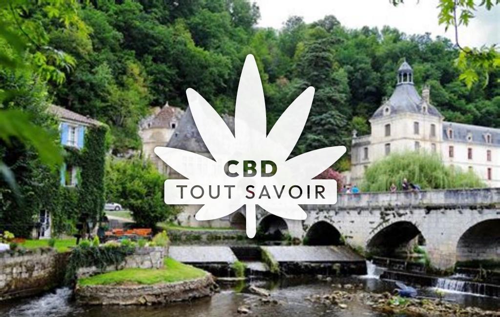 Village à Lisle avec feuille Cannabis CBD