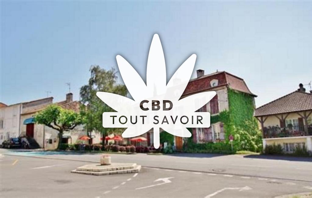 Village à Mensignac avec feuille Cannabis CBD