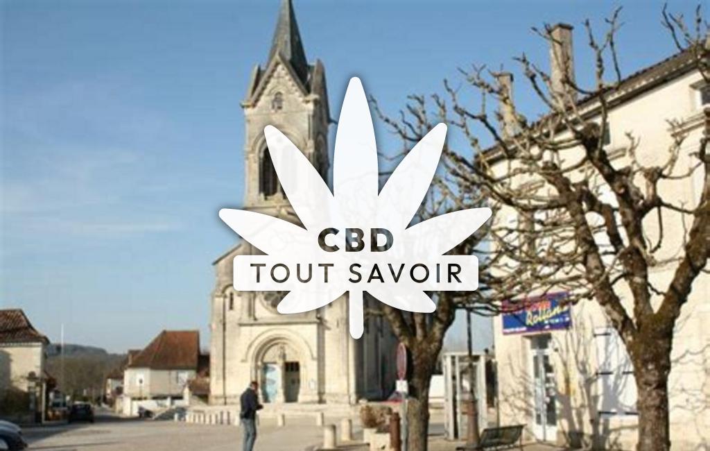 Village à Tocane-Saint-Apre avec feuille Cannabis CBD