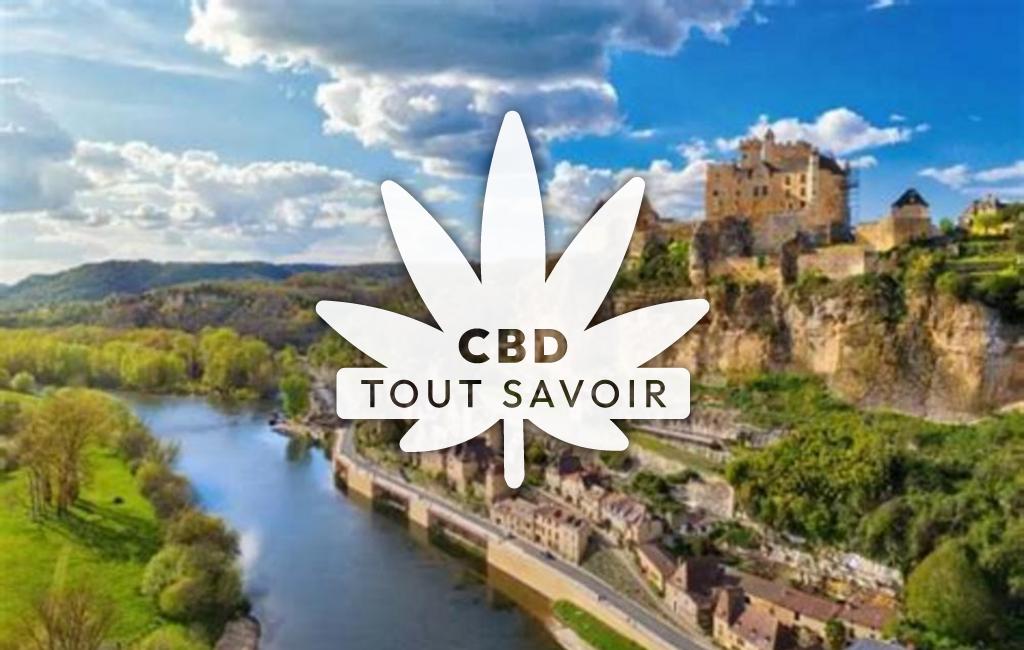 Village à Etouars avec feuille Cannabis CBD