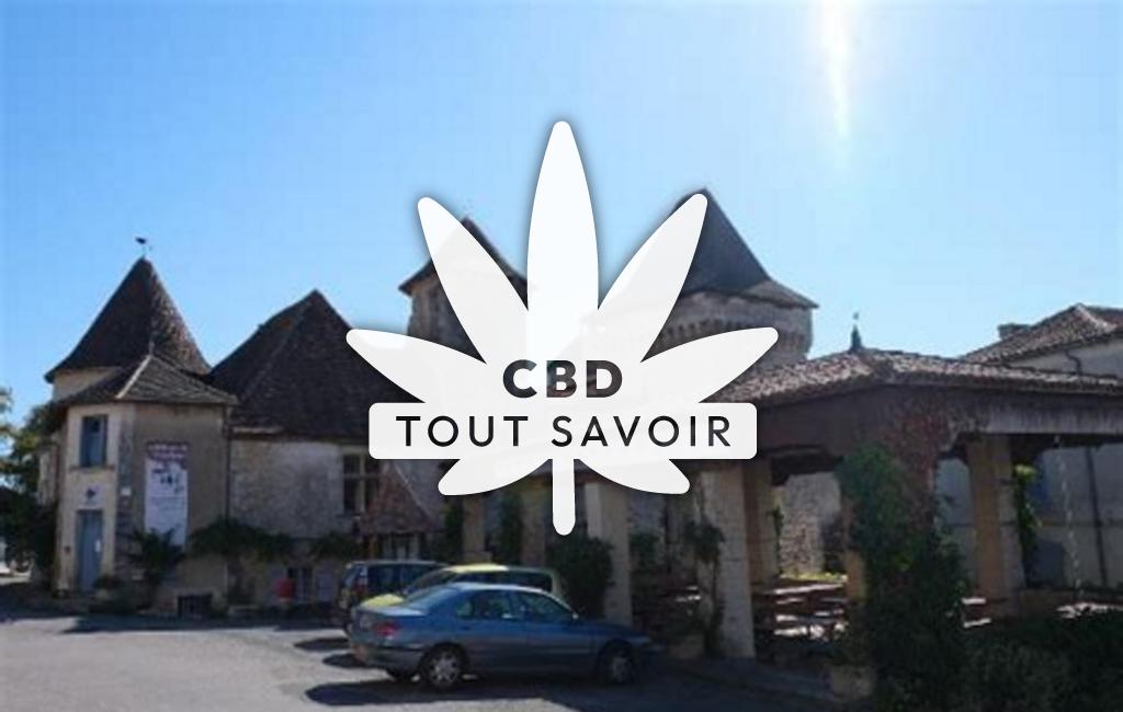 Village à Varaignes avec feuille Cannabis CBD