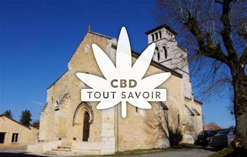 Village à Chalagnac avec feuille Cannabis CBD