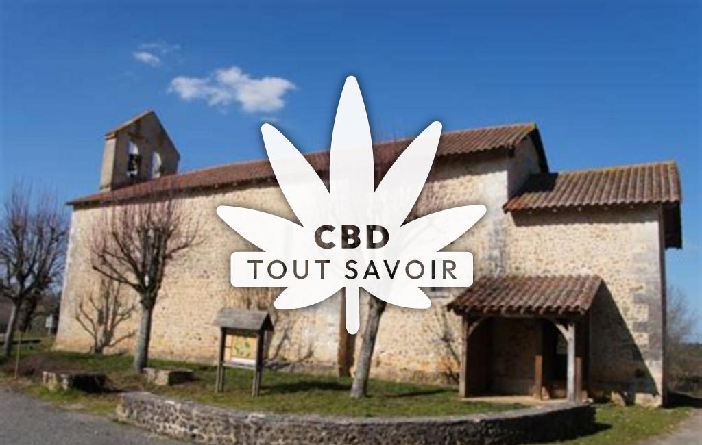 Village à Creyssensac-Et-Pissot avec feuille Cannabis CBD