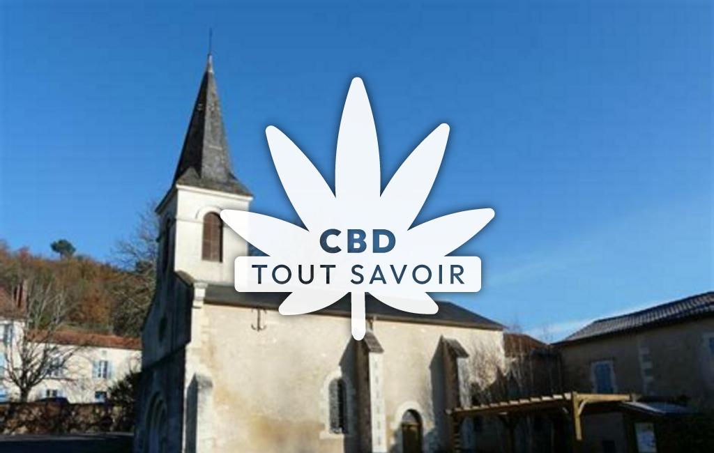 Village à Saint-Paul-de-Serre avec feuille Cannabis CBD
