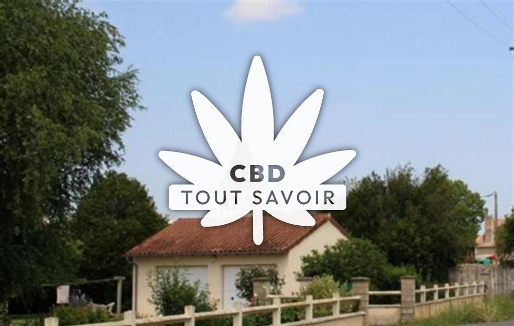Village à Cherveix-Cubas avec feuille Cannabis CBD