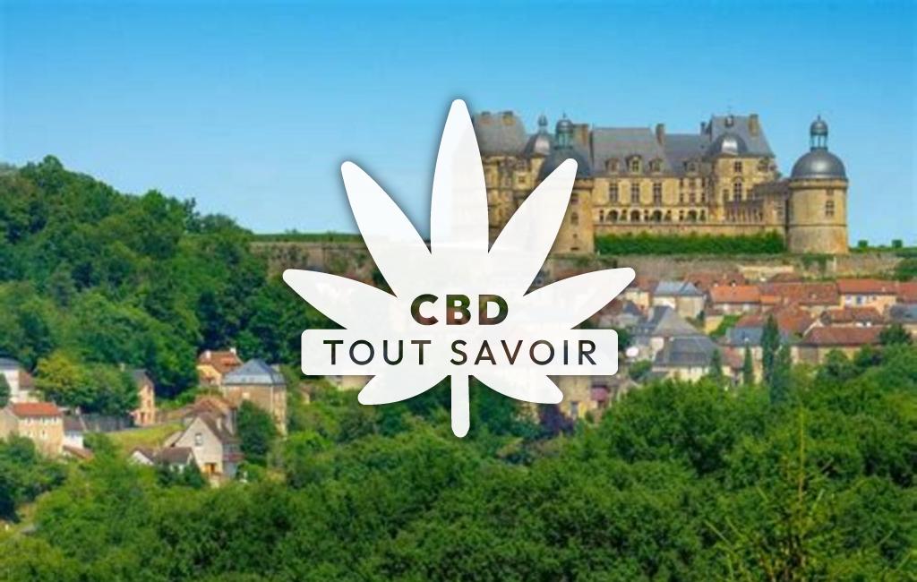 Village à Nailhac avec feuille Cannabis CBD