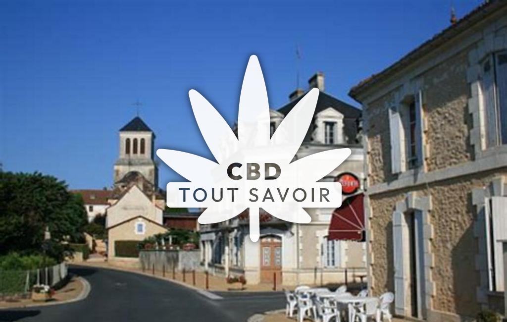 Village à Issac avec feuille Cannabis CBD