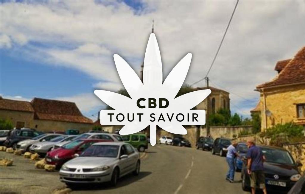 Village à Les-Leches avec feuille Cannabis CBD