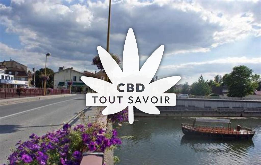 Village à Mussidan avec feuille Cannabis CBD