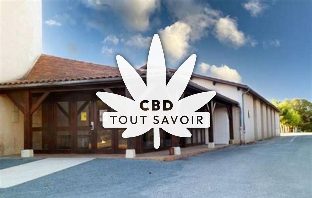 Village à Saint-Medard-de-Mussidan avec feuille Cannabis CBD