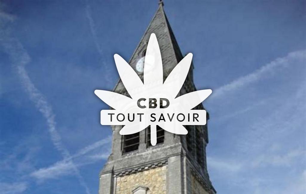 Village à Saint-Michel-de-Double avec feuille Cannabis CBD