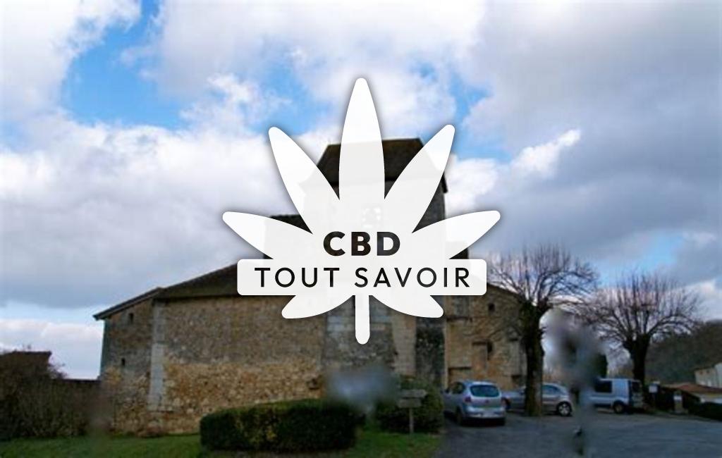 Village à Sourzac avec feuille Cannabis CBD