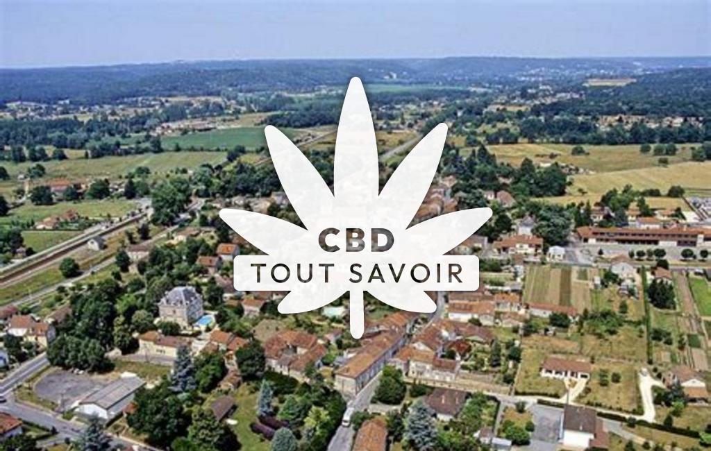 Village à Razac-sur-l'Isle avec feuille Cannabis CBD