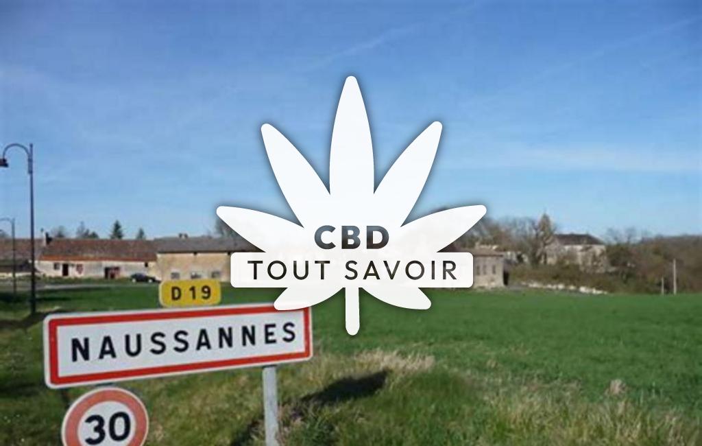 Village à Naussannes avec feuille Cannabis CBD