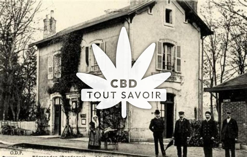 Village à Negrondes avec feuille Cannabis CBD