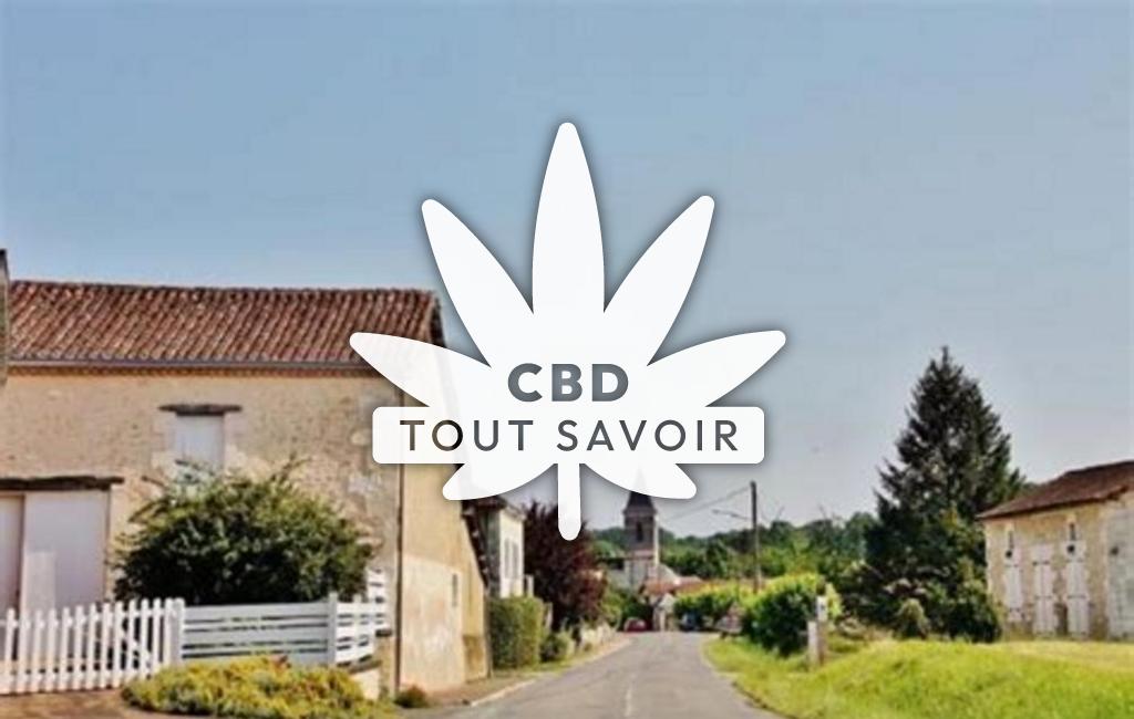 Village à Saint-Front-D'Alemps avec feuille Cannabis CBD