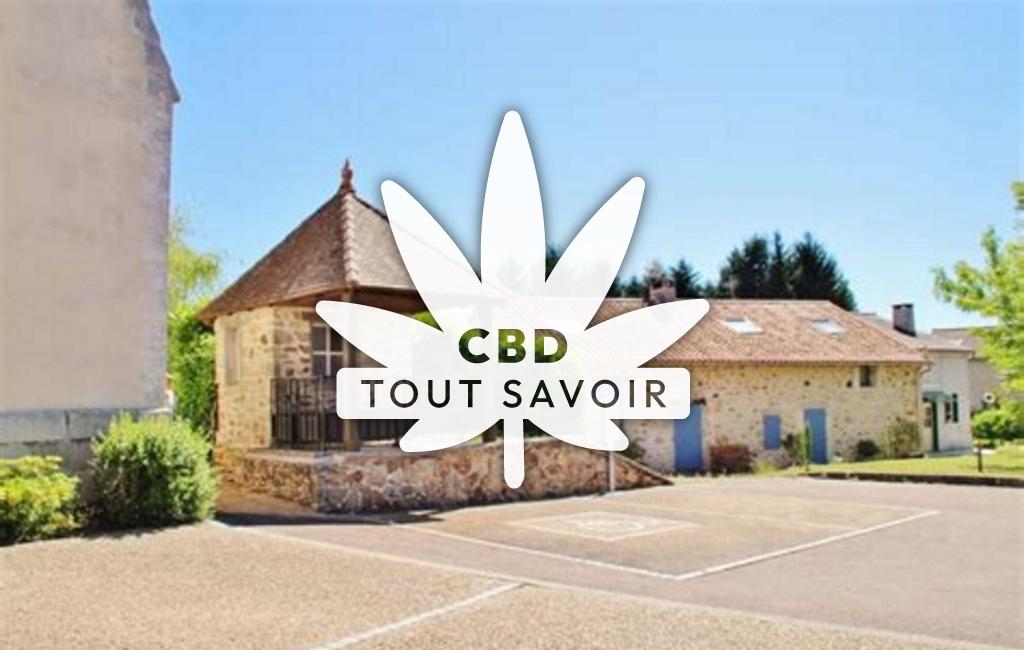 Village à Champs-Romain avec feuille Cannabis CBD