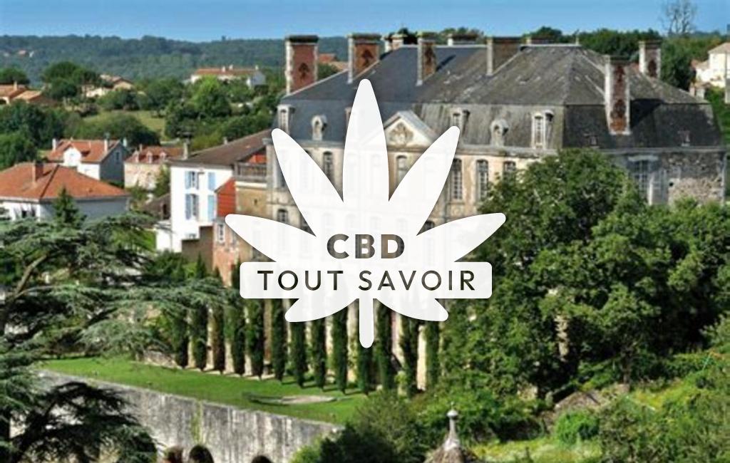 Village à Milhac-de-Nontron avec feuille Cannabis CBD