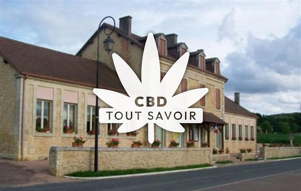 Village à Alles-sur-Dordogne avec feuille Cannabis CBD