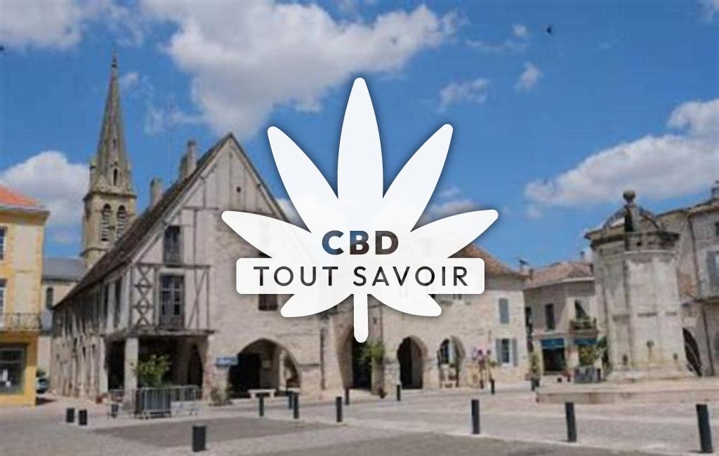 Village à Razac-D'Eymet avec feuille Cannabis CBD