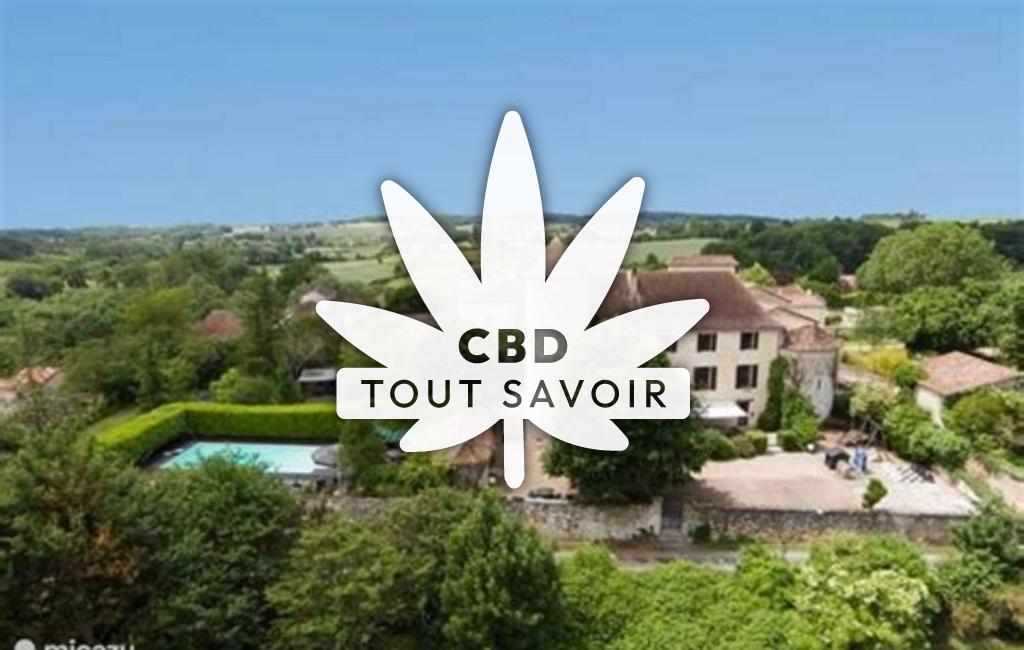 Village à Sadillac avec feuille Cannabis CBD