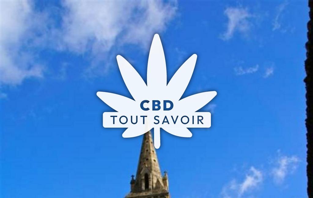Village à Saint-Germain-Et-Mons avec feuille Cannabis CBD
