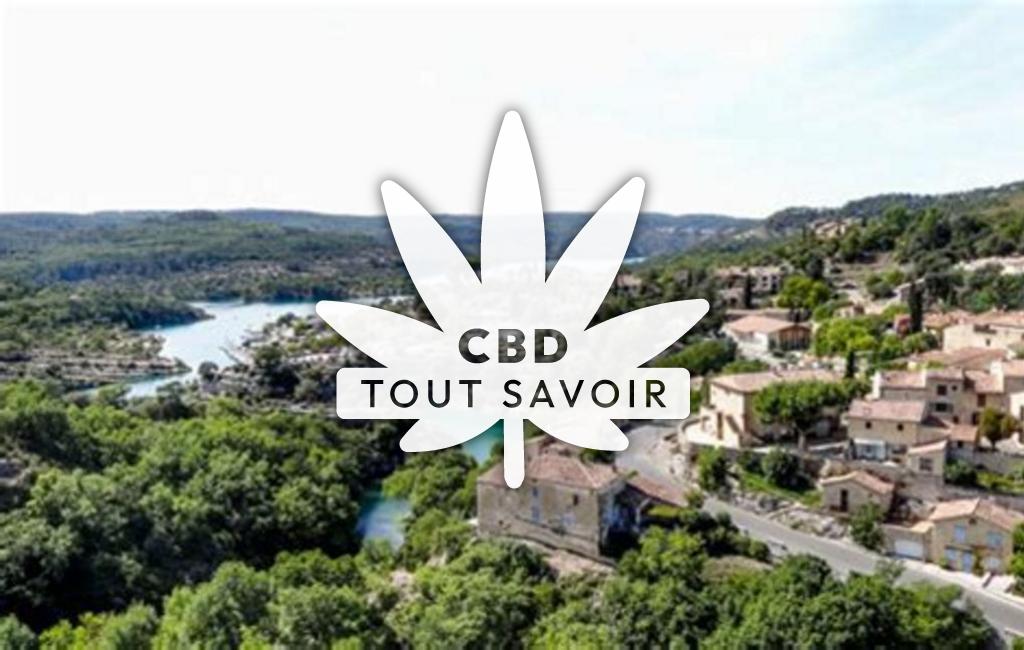 Village à Verdon avec feuille Cannabis CBD