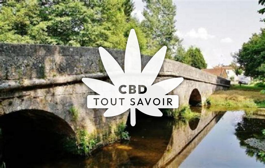 Village à Quinsac avec feuille Cannabis CBD