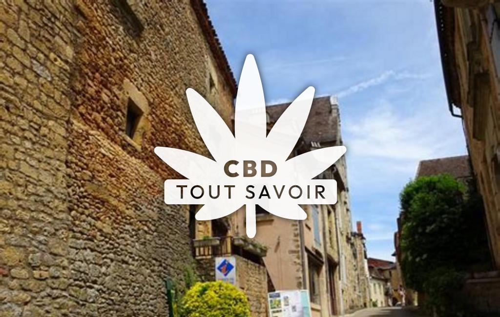 Village à Saint-Avit-Riviere avec feuille Cannabis CBD
