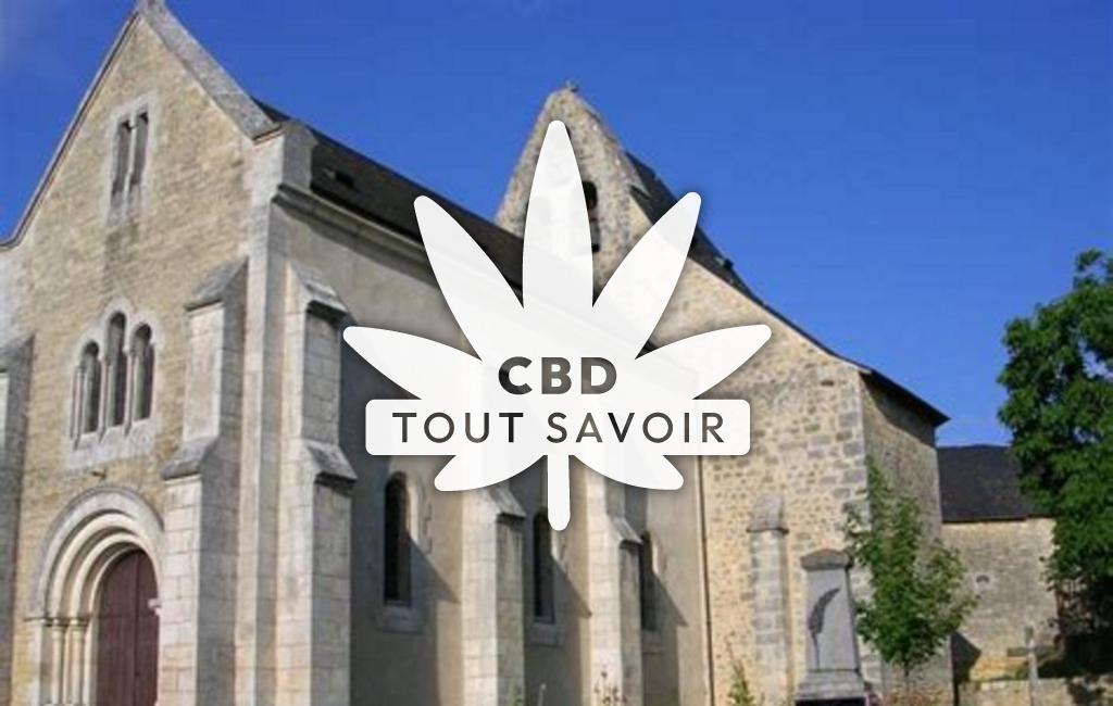 Village à Jayac avec feuille Cannabis CBD