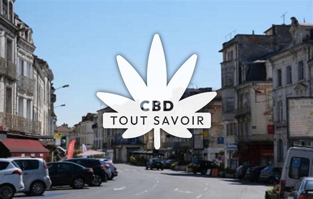 Village à Riberac avec feuille Cannabis CBD