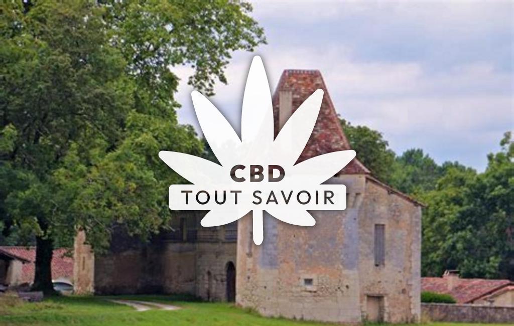 Village à Segonzac avec feuille Cannabis CBD