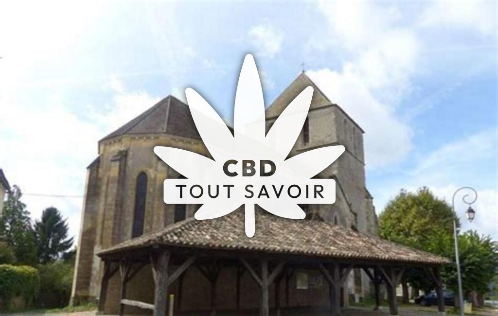 Village à Saint-Meard-de-Gurcon avec feuille Cannabis CBD