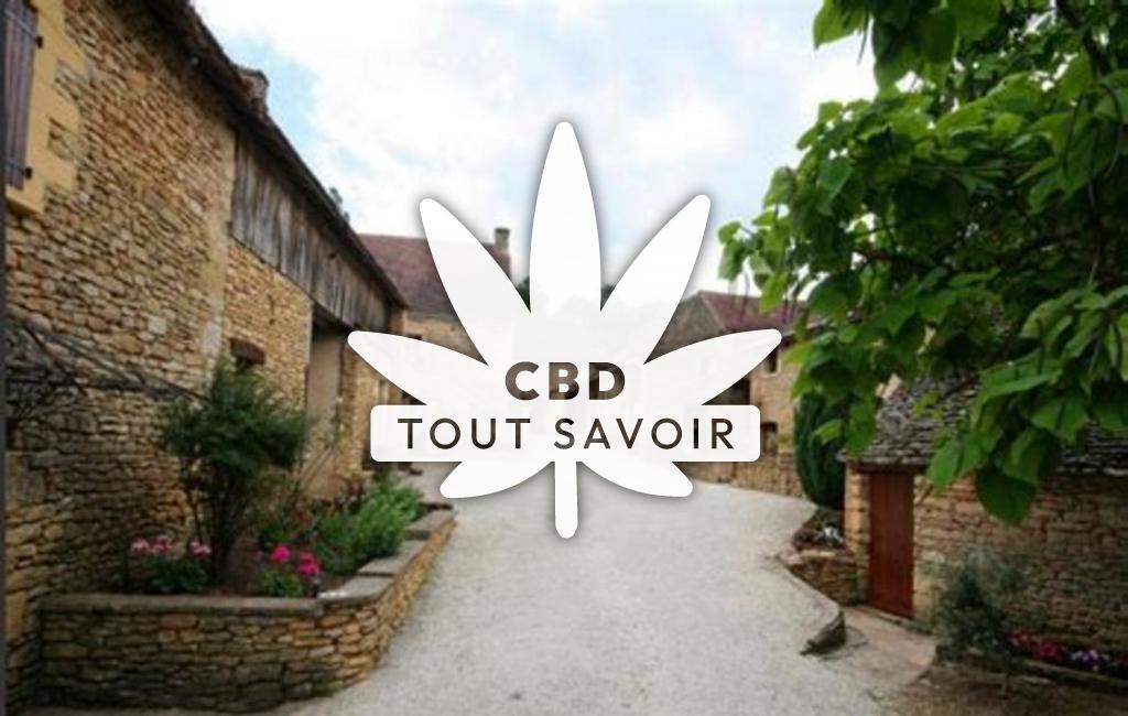 Village à Marquay avec feuille Cannabis CBD
