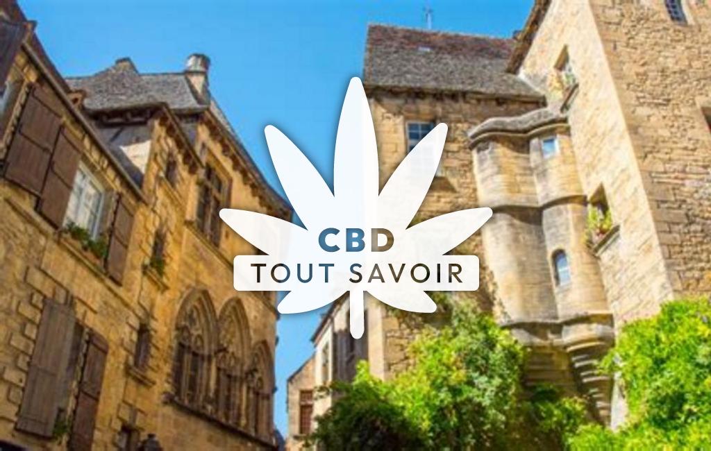 Village à Tamnies avec feuille Cannabis CBD