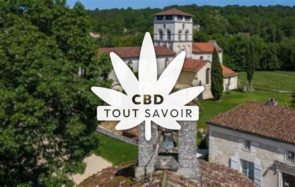 Village à Chancelade avec feuille Cannabis CBD