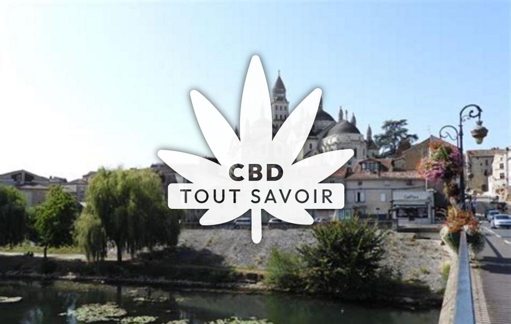 Village à Champcevinel avec feuille Cannabis CBD