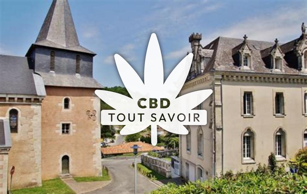 Village à Sanilhac avec feuille Cannabis CBD