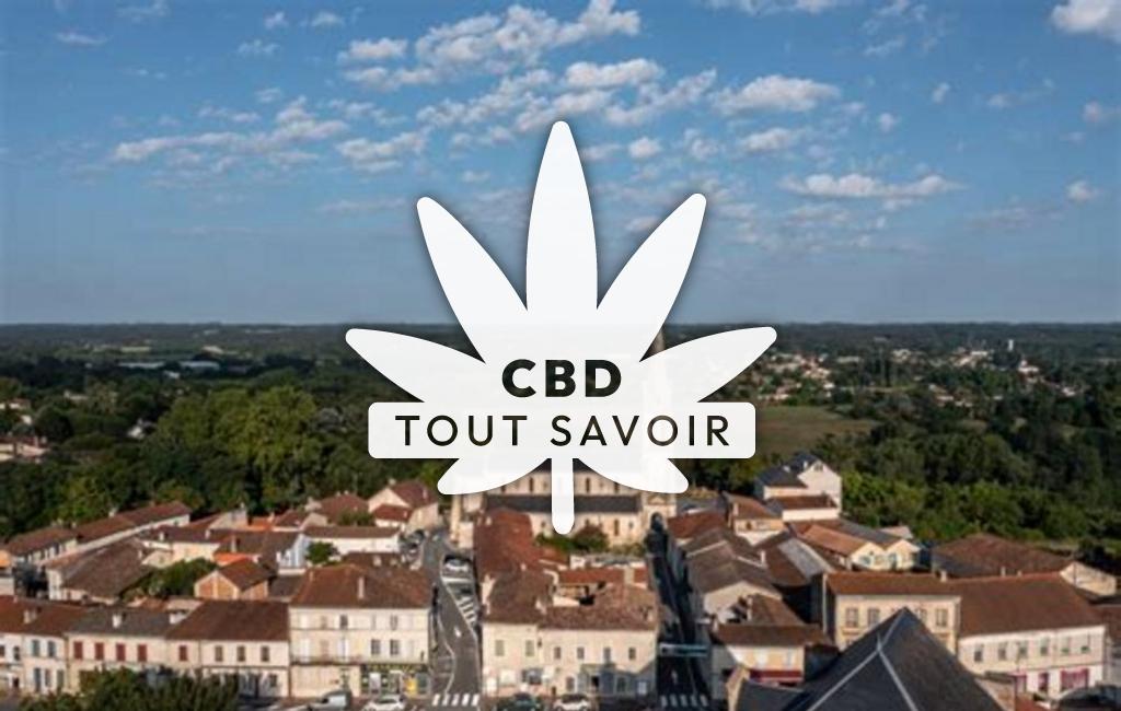 Village à Chalais avec feuille Cannabis CBD