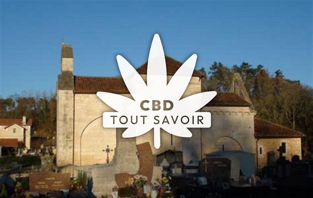 Village à Lempzours avec feuille Cannabis CBD