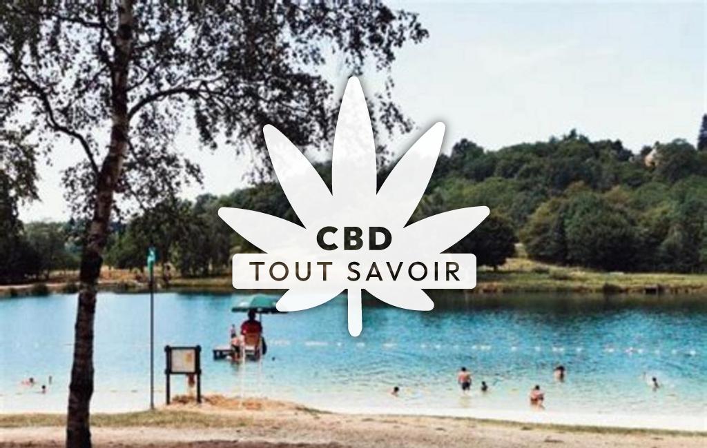 Village à Nantheuil avec feuille Cannabis CBD