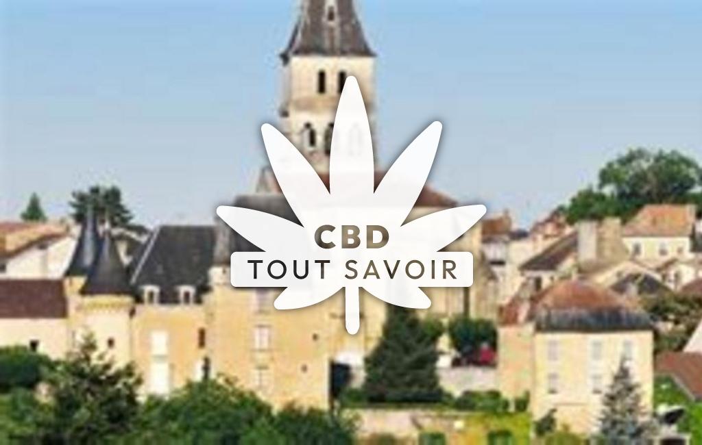 Village à Thiviers avec feuille Cannabis CBD