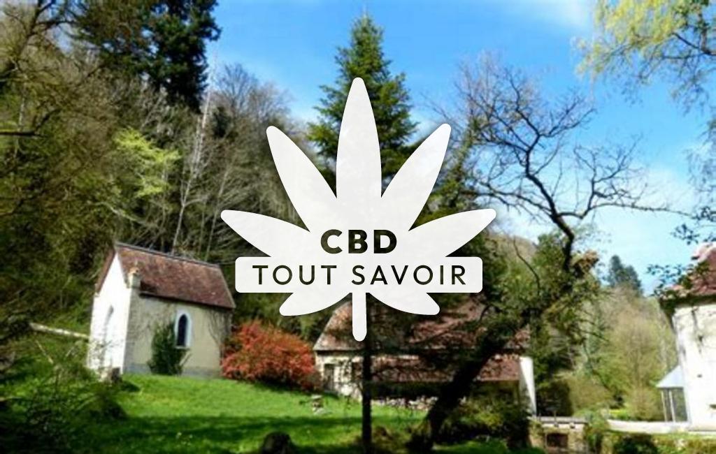 Village à Silley-Blefond avec feuille Cannabis CBD