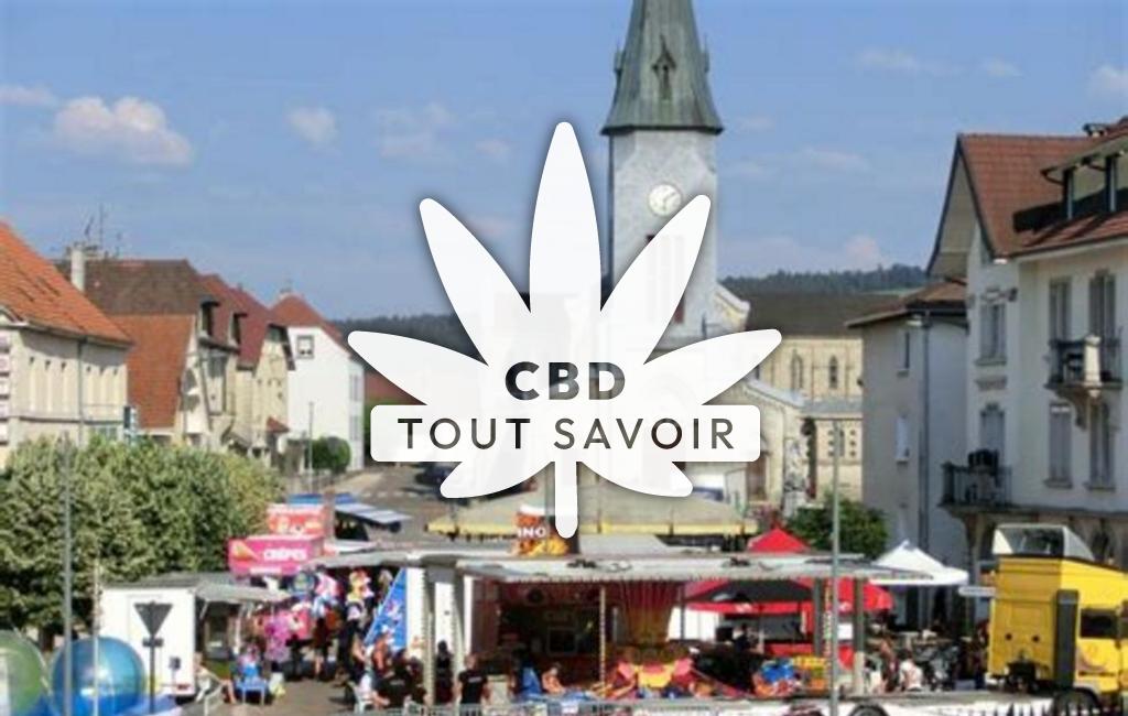 Village à Charquemont avec feuille Cannabis CBD