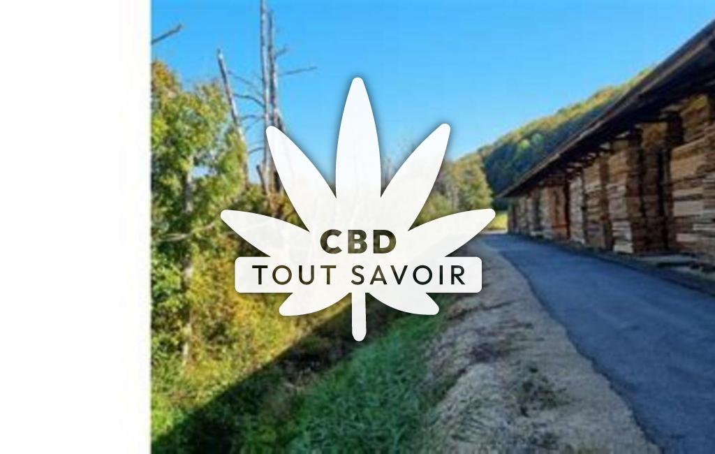 Village à Remondans-Vaivre avec feuille Cannabis CBD