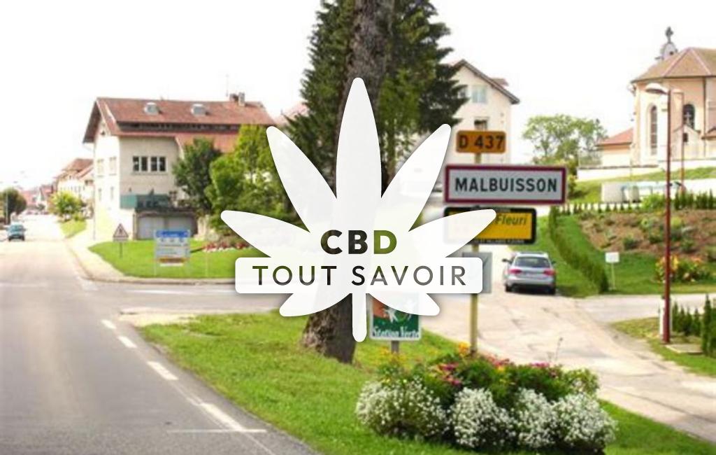 Village à Malbuisson avec feuille Cannabis CBD